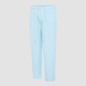 NEW Savage x Fenty Kickback Casual Cotton Pajama Pants Blue White Large NWT